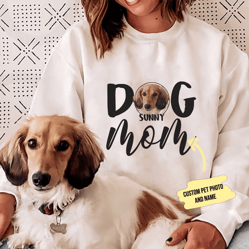 GeckoCustom Personalized Custom Dog Shirt, Custom Pet Face Dog Mom Shirt, Gift For Dog Lover