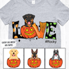 GeckoCustom Personalized Custom Dog Shirt, Gift For Dog Lover, Love Halloween Dog