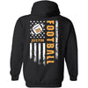 GeckoCustom Personalized Custom Football Backside Shirts C524 Pullover Hoodie / Black Colour / S