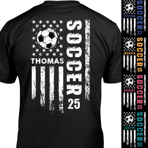 GeckoCustom Personalized Custom Soccer Backside Shirts C524 Basic Tee / Black / S
