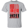 GeckoCustom Remember Everyone Deployed Red Friday American Flag Military 4th Of July Shirt H397 Basic Tee / Sport Grey / S