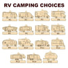 GeckoCustom RV Camping Car Camping Cut Out Wood Ornament HN590 1 Piece