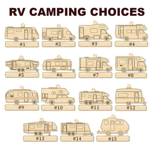 GeckoCustom RV Camping Car Camping Cut Out Wood Ornament HN590 1 Piece