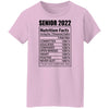 GeckoCustom senior 2022 CC Senior 2022 Nutrition Facts G500L Ladies' 5.3 oz. T-Shirt / Light Pink / S