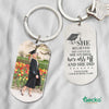 GeckoCustom She Studied Her XXX Off And She Did Graduation Metal Keychain HN590 With Gift Box (Favorite) / 1.77" x 1.06"