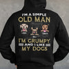 GeckoCustom Simple Old Man Like Dogs Personalized Custom Dog Backside Shirt C443 Pullover Hoodie / Black Colour / S