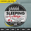 GeckoCustom Sleeping Nurse Don't Knock Unless You Need Nurse Wooden Door Sign HN590 18 Inches