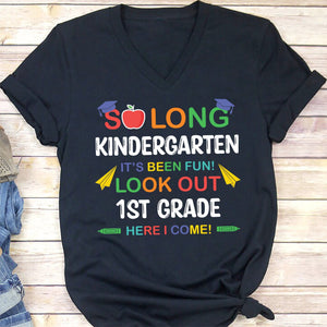 GeckoCustom So Long Kindergarten First Grade Second Grade PreK Third Grade Back To School Personalized Custom Shirt C418