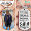 GeckoCustom Swim Class Metal Keychain Outdoor Activity HN590