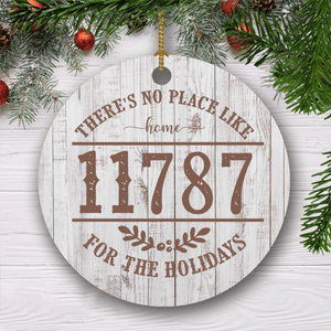 GeckoCustom There's No Place Like , Custom Zip Code Ornament, SG02