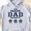 GeckoCustom This Pawsome Dad Belongs To Personalized Custom Dog Dad Cat Pet Bright Shirt C305 Pullover Hoodie / Sport Grey Colour / S