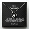 GeckoCustom To My Soulmate Silver Love Custom Message Card Necklace Forever Love