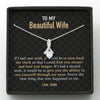 GeckoCustom To My Wife Girlfriend Personalized Message Card Necklace T63 Alluring Beauty