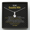 GeckoCustom To My Wife Girlfriend Personalized Message Card Necklace T91