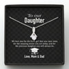 GeckoCustom To Our Daughter Love Mom & Dad Personalized Necklace