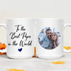 GeckoCustom To the Best Papa In The World Coffee Mug, Father's Day Gift HN590 15 oz