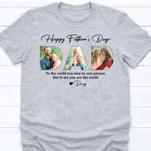 GeckoCustom Upload Photo Happy Father's Day, Family Shirt, HN590