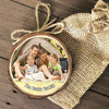 GeckoCustom Upload photo Ornament Camping Ornament Christmas Wood Slice Ornament, HN590