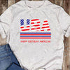 GeckoCustom Usa Flag 4th of July Personalized Custom Shirt H392