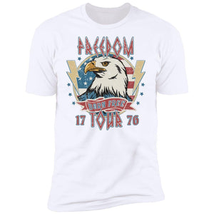 GeckoCustom Vintage 4th of July American Freedom Shirt Premium Tee / White / X-Small