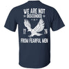 GeckoCustom We Are Not Descended From Fearful Men 1776 Back Shirt H407 Basic Tee / Navy / S