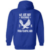GeckoCustom We Are Not Descended From Fearful Men 1776 Back Shirt H407 Pullover Hoodie / Royal / S