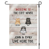 GeckoCustom Welcome To The Cat's House Cat Garden Flag 12"x18"