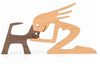 GeckoCustom Woman And Her Fur-Friend - Gift For Pet Lovers Wood Sculpture T286 HN590 Woman With Cat