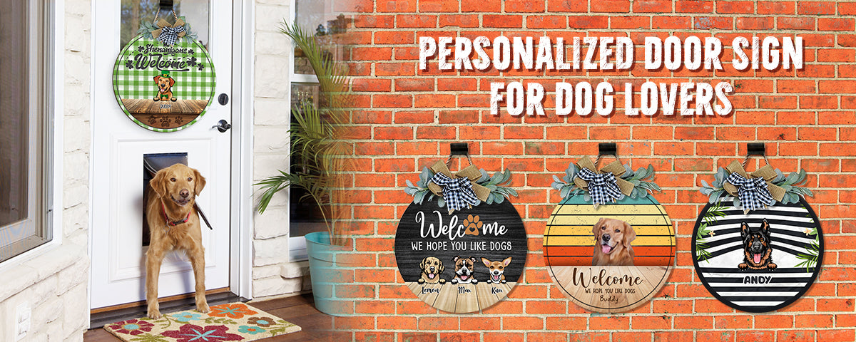 Personalized Door Sign For Dog Lovers