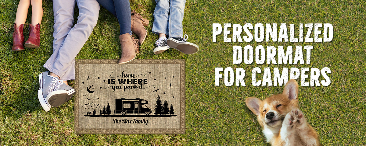 Personalized Doormat For Campers