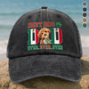 Custom Photo Best Dog Mom Dog Dad Ever Ever Ever With Mexico Flag Washed Denim Baseball Cap Gift For Dad, Birthday Gifts HO82 894386