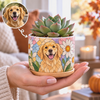 Custom Cute Dog Cat Mosaic Style Photo Plant Pot For Dog, Cat Lovers LM32 670609