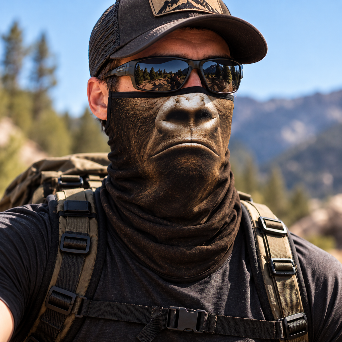 Funny Animal Face Neck Gaiter Mask, Novelty Face Cover for Adults LM32 670383