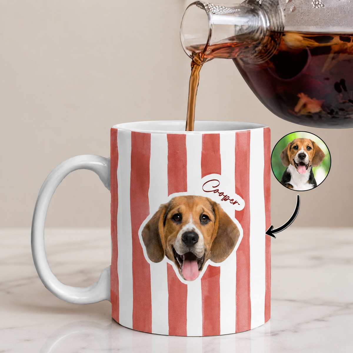 Custom Dog Photo Personalized Print Full Mug For Dog Lovers LM32 895493