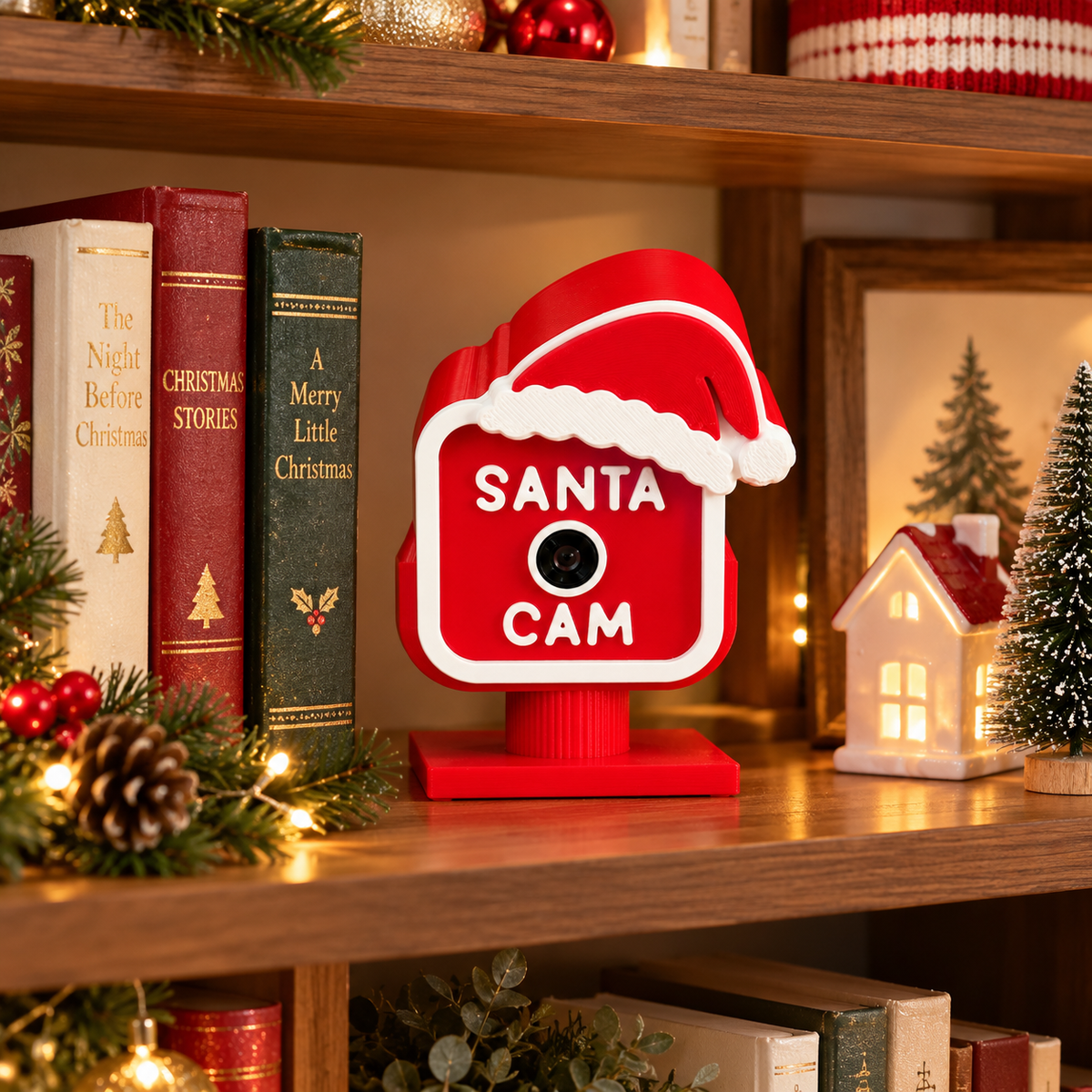 Personalized Santa Cam Christmas Decoration, 3D Printed Santa Camera, Christmas Holiday Decor Gift HA75 922134