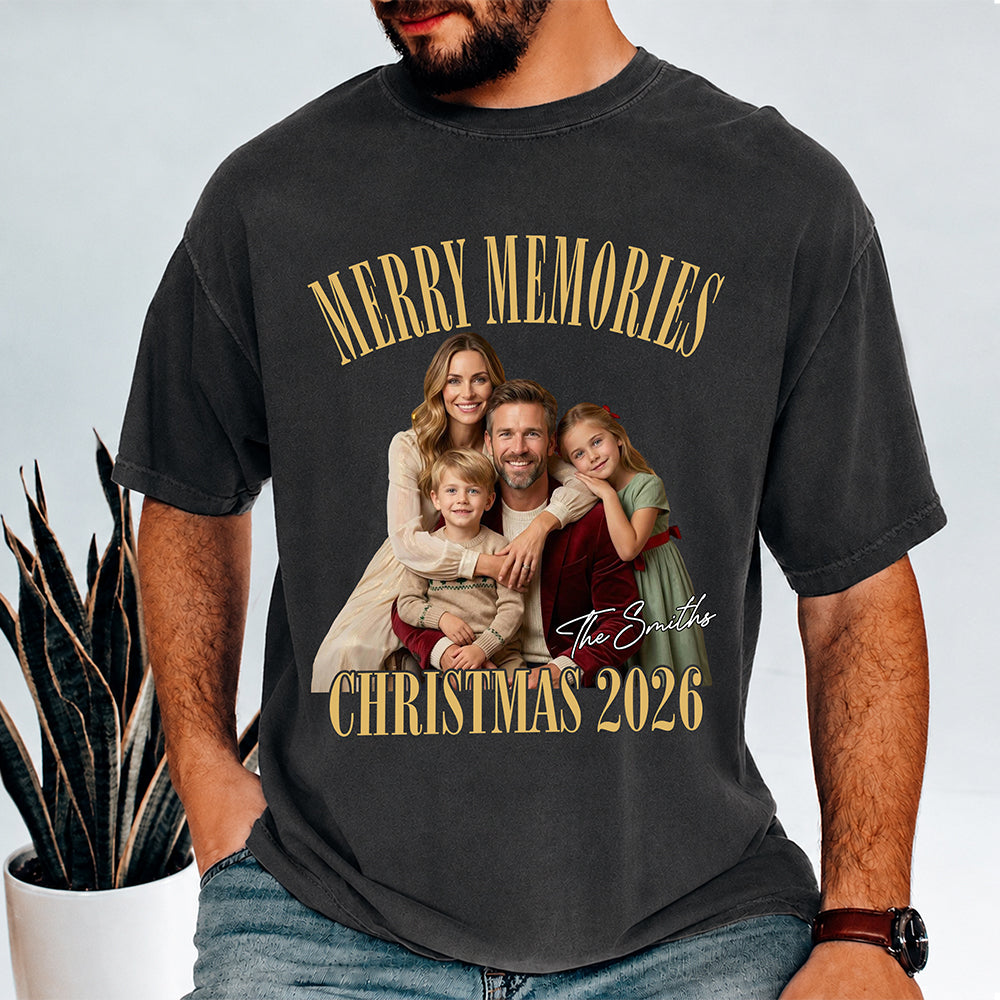 Custom Photo Merry Memories Christmas 2026 Comfort Shirt CH07 180642