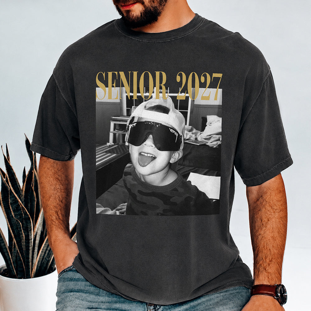 Personalised Vintage Photo Senior 2027 Comfort Shirt HA75 922052