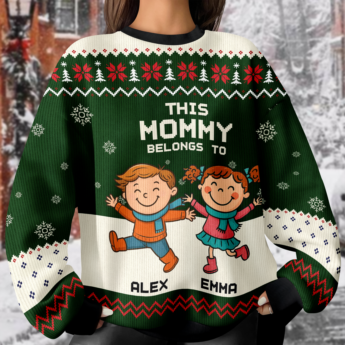 Personalized This Mommy Belongs To Ugly Sweater HA75 897814