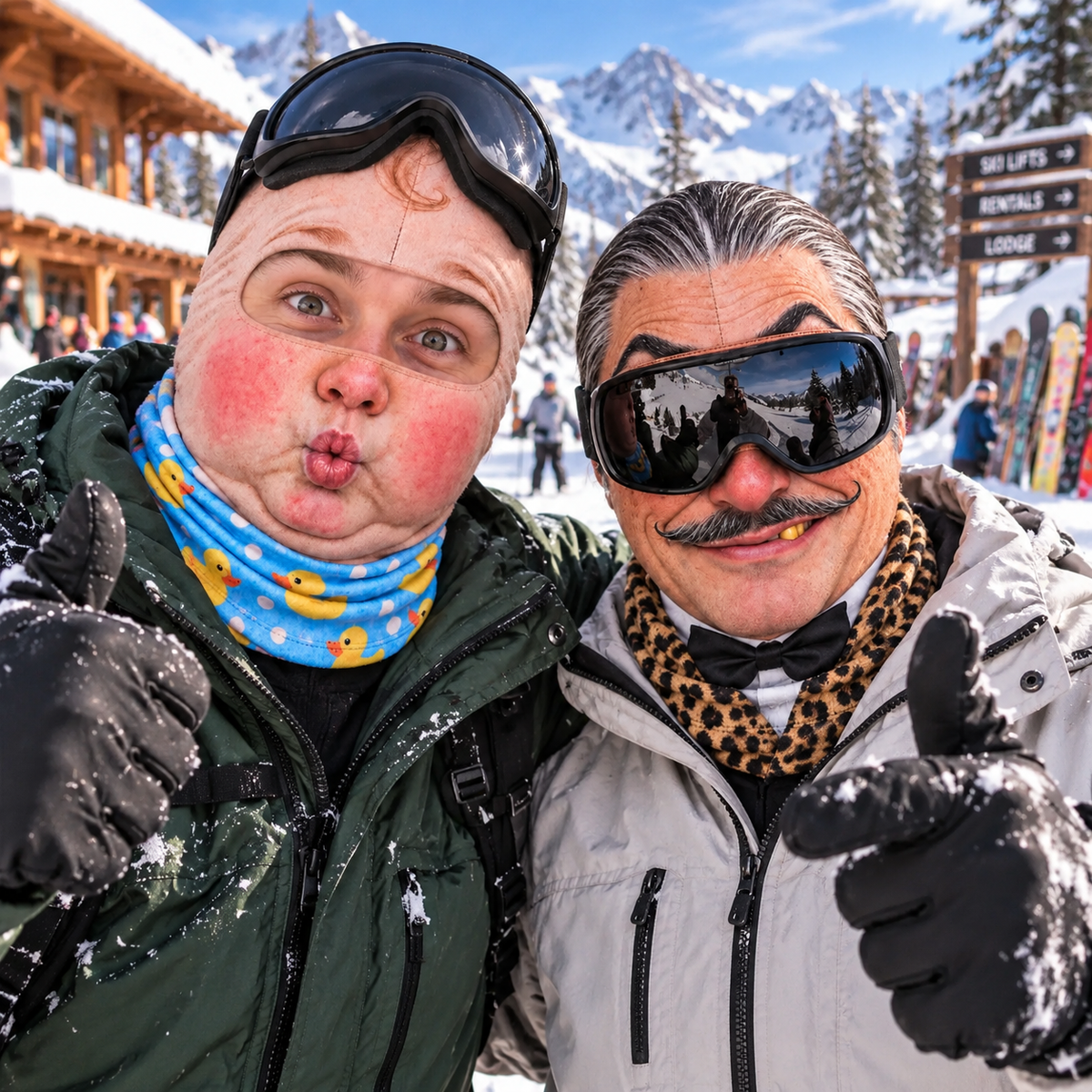 Funny Face Ski Mask Balaclava, Novelty Winter Snowboarding Mask Gift LM32 670333