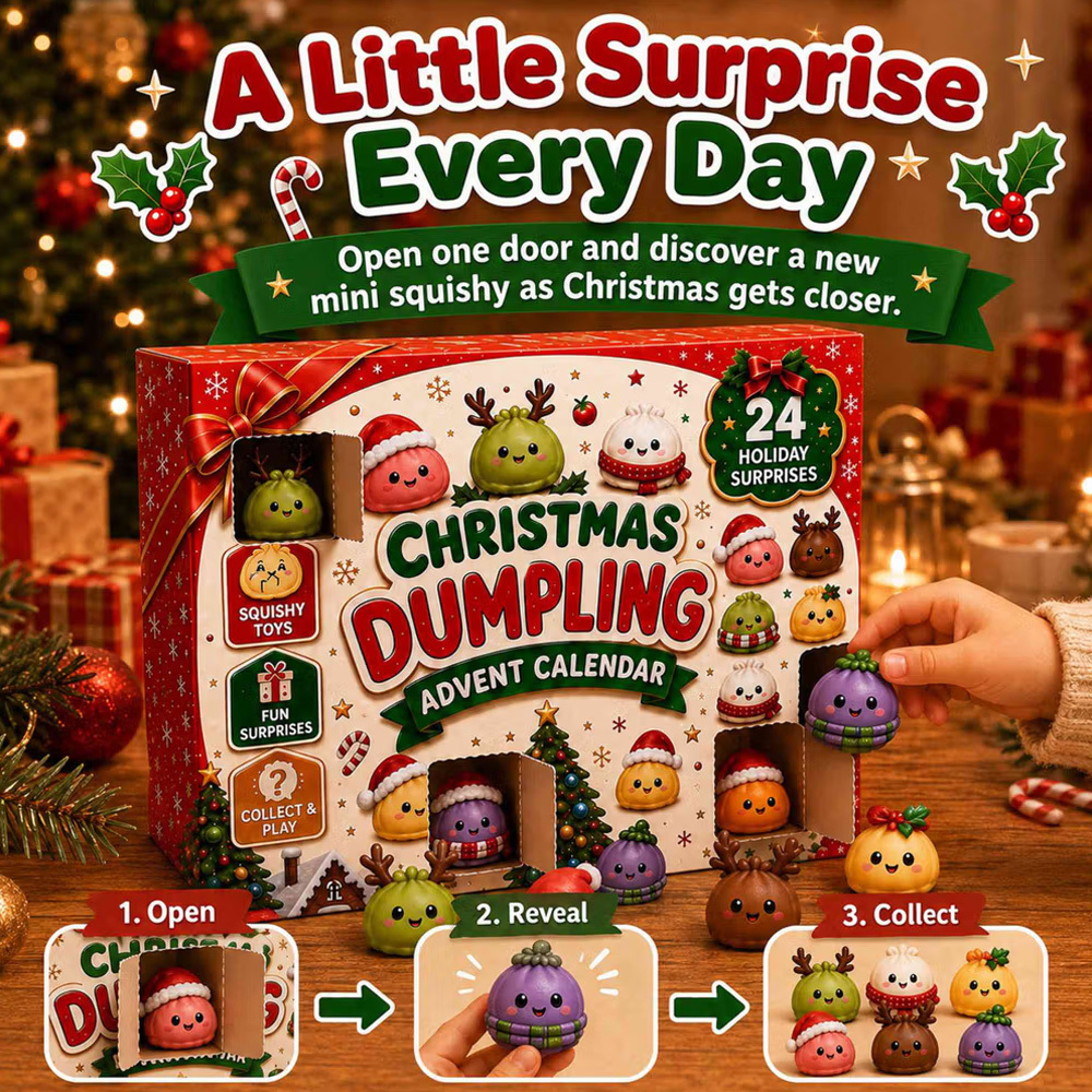 Christmas Dumpling Countdown Box Advent Calendar TH10 171217