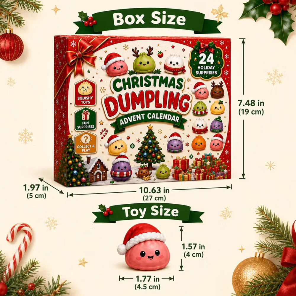 Christmas Dumpling Countdown Box Advent Calendar TH10 171217