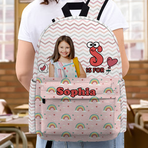 Custom Kid Photo Hello School Backpack CH07 896124