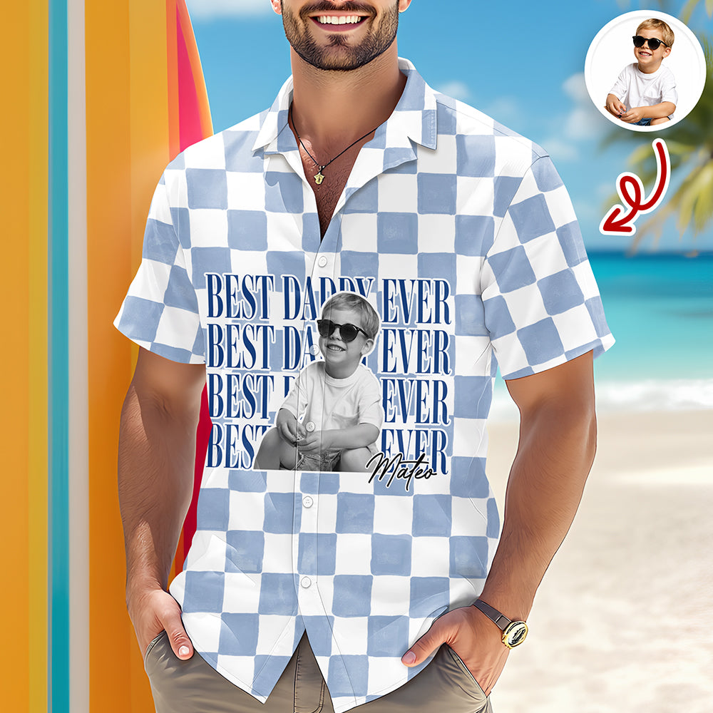 Custom Vintage Photo Best Dad, Mom Ever Hawaii Shirt Gift For Parent CH07 911500