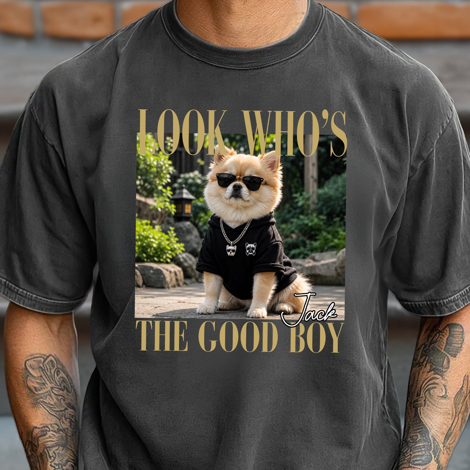 Custom Dog Cat Photo Look Who's The Good Boy, Good Girl Comfort Shirt LM32 669603