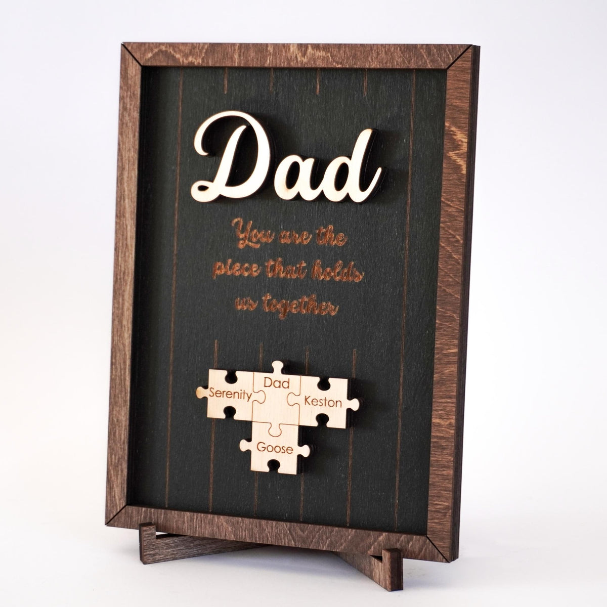 Personalized Father's Day Gift, You Are the Piece That Holds Us Together Wooden Plaque LM32 668999