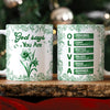 Custom Name Letter And Flower Toile De Jouy Style God Says I Am Print Full Mug LM32 895397