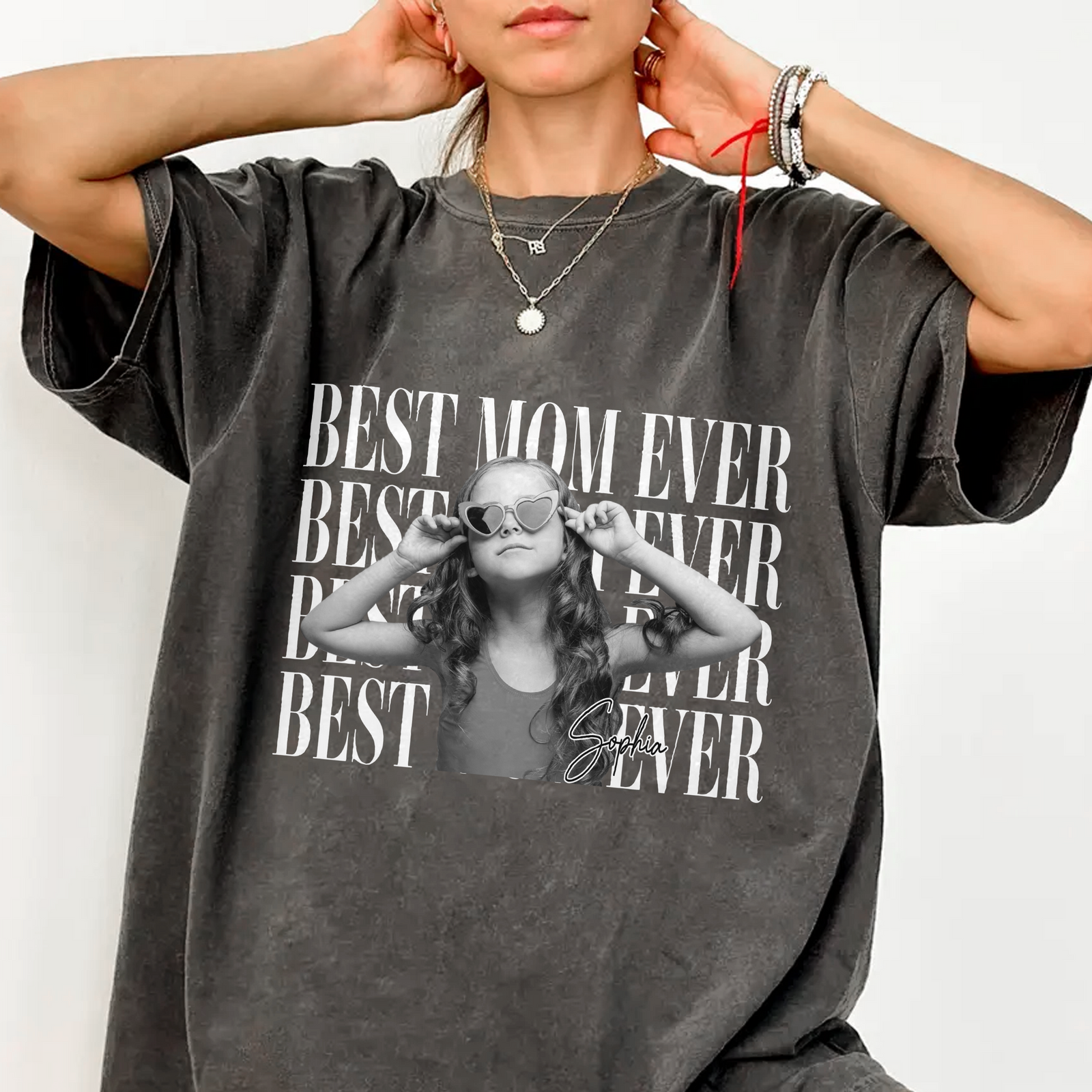 Personalized Vintage Photo Best Mom Ever, Best Mom Ever Comfort Shirt HA75 921272