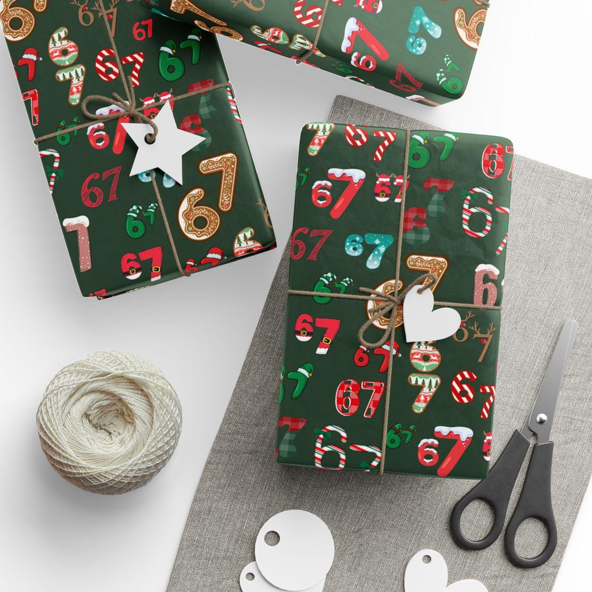 Gen A Six Seven - 67 Meme Christmas Gift Wrapping Paper LM32 897205