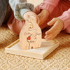 Custom Bear Family Shaped Wooden Puzzle - Personalized Engraved Family Name Puzzle Mother's Day, Father's Day Gift CH07 910792