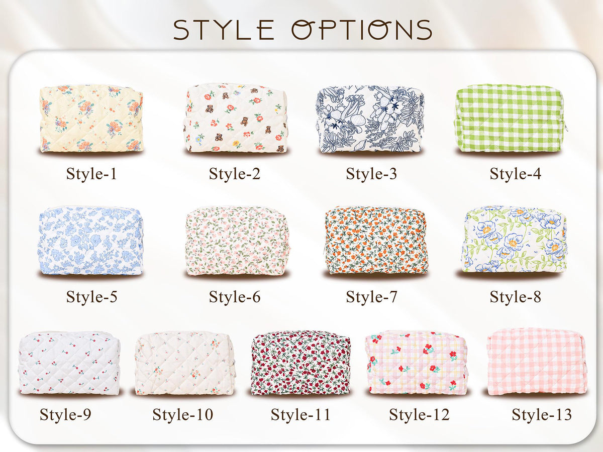 Personalized Name Floral Embroidered Makeup Bag - Gift For Girlfriend, Women Toiletry Bag, Bridesmaid Gift LM32 897409